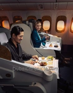 Passenegrs Enjoying Emirates Meals Onboard