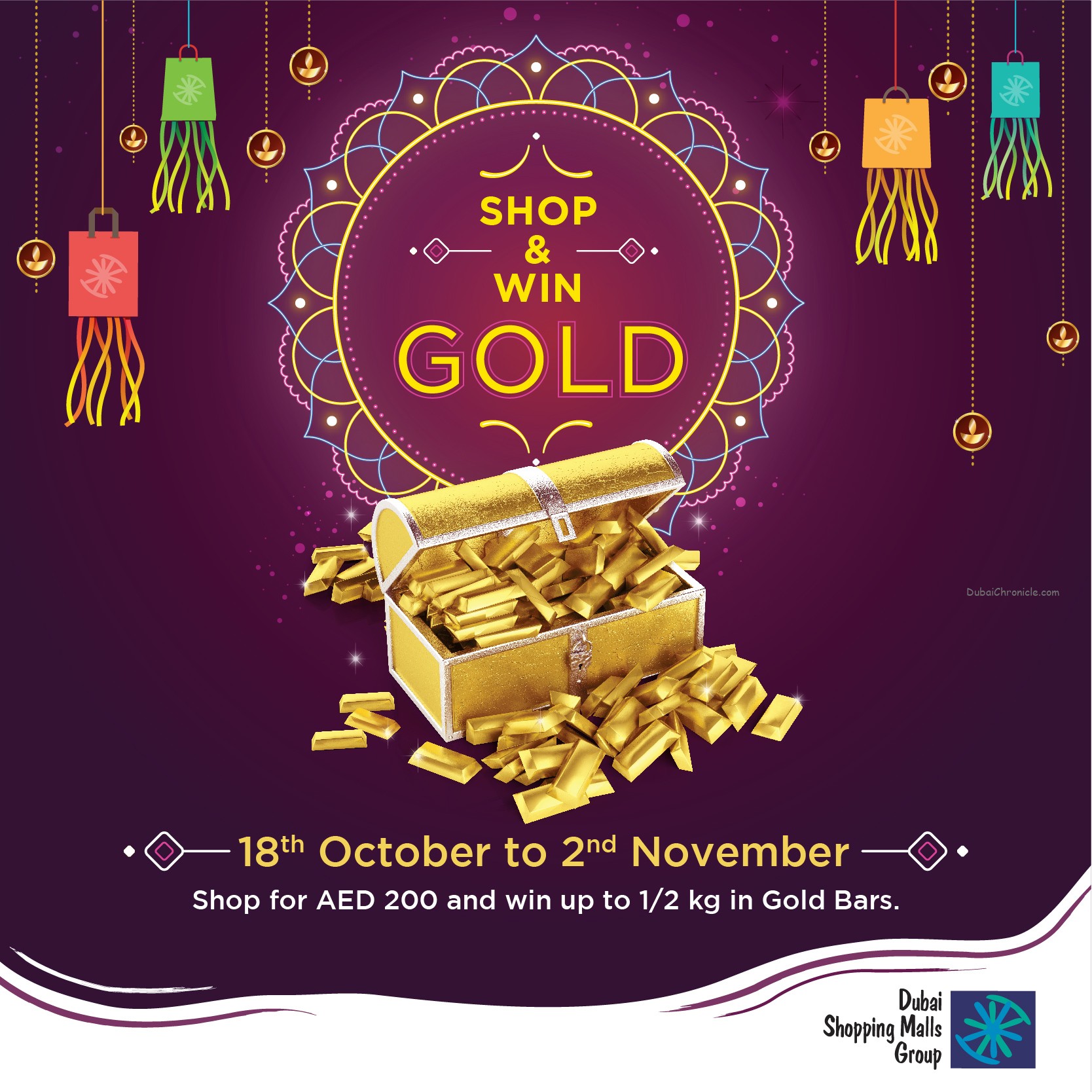 Dubai Shopping Malls Launch Diwali Shop And Win Gold Campaign