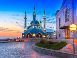 flydubai share the image of The Kul Sharif mosque in Kazan, Russia