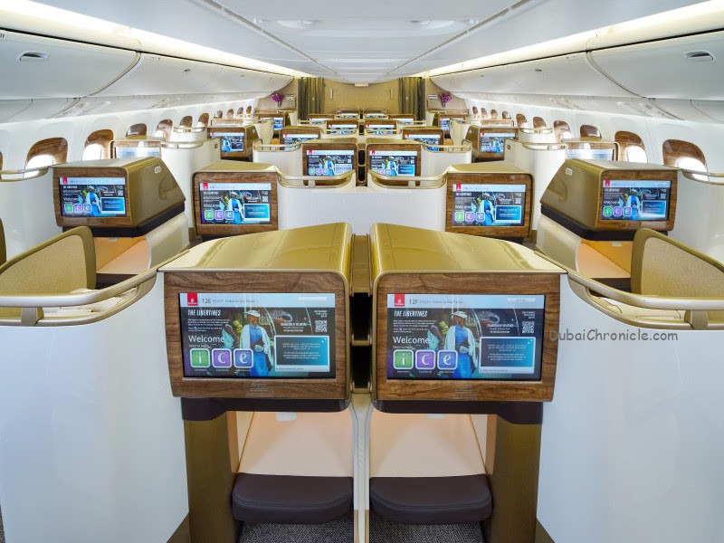 The first Emirates Boeing 777 with a nose-to-tail cabin refresh sporting a new look has rolled into service