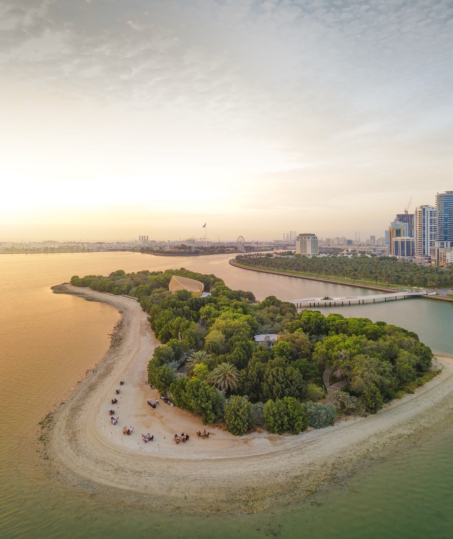 Al Noor Island, a captivating fusion of art, architecture, and nature that has become a must-visit destination.